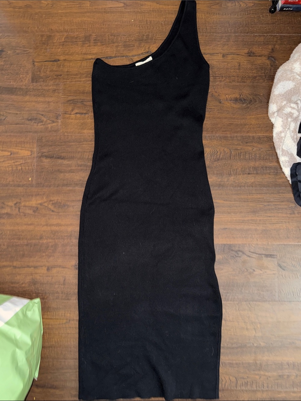 One Shoulder Knitted Dress